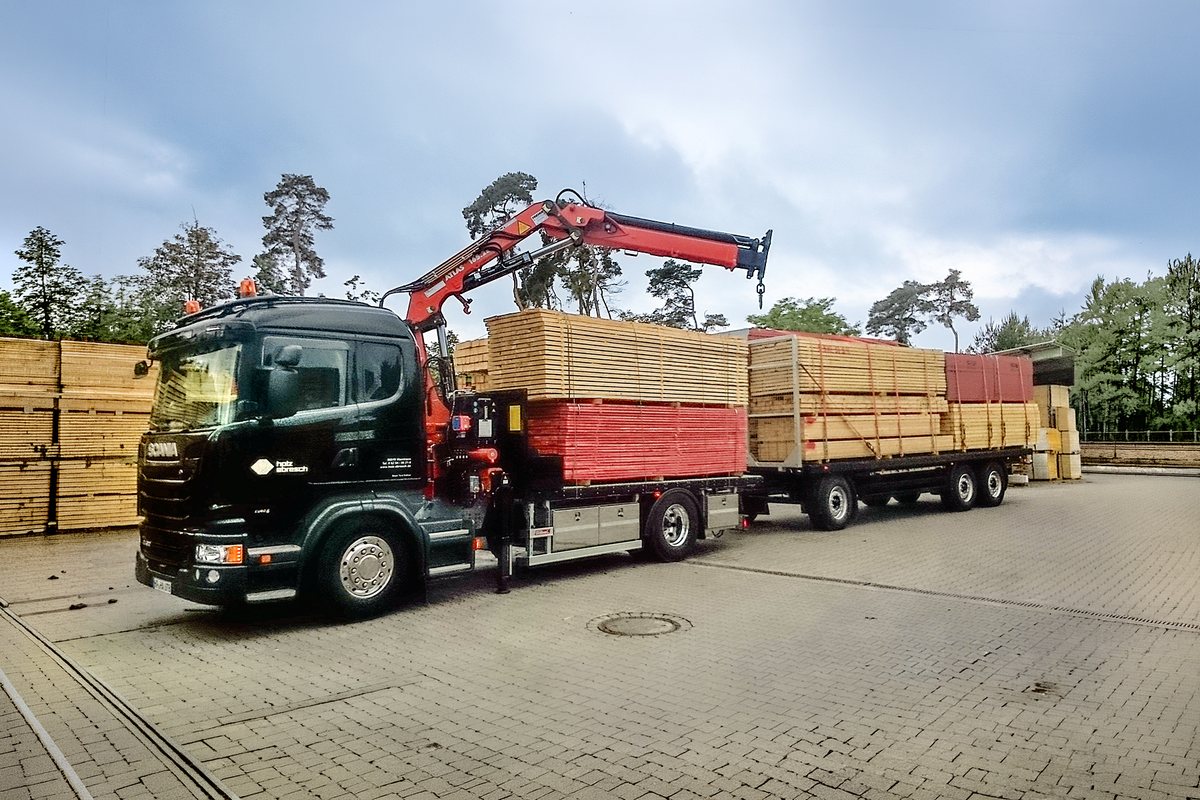 Kranentladung eines Abresch-Lkw